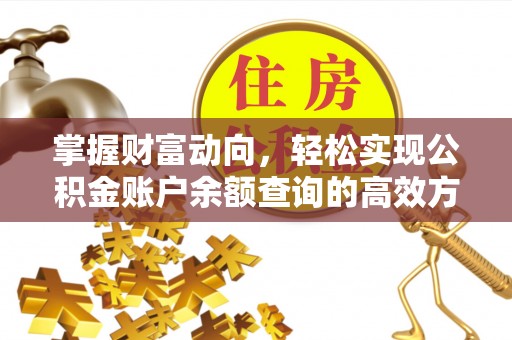 昌宁掌握财富动向，轻松实现公积金账户余额查询的高效方式